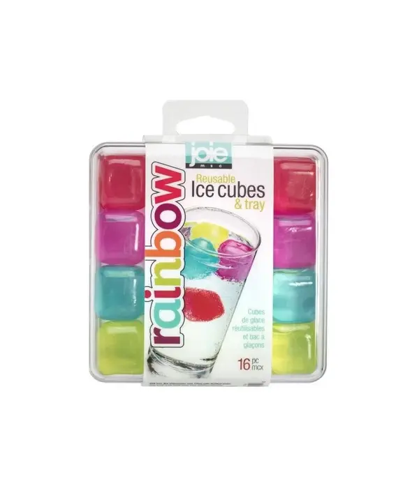 Joie Joie Kitchen Reusable Ice Cubes and Tray Rainbow