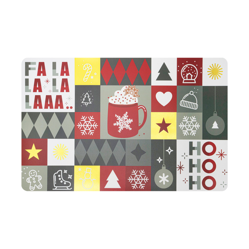 Safdie Foil Print 'Holiday Patchwork' Placemat
