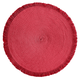 Safdie Round Placemat with Fringe - Red
