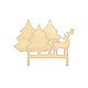Vincent Selection Wooden cake ornament "Trees and reindeer"