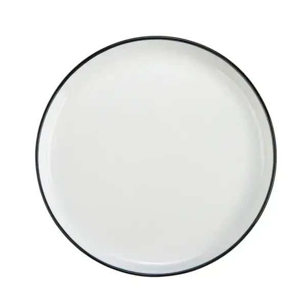 Assiette de 10.5" "Silhouette", blanc de BIA