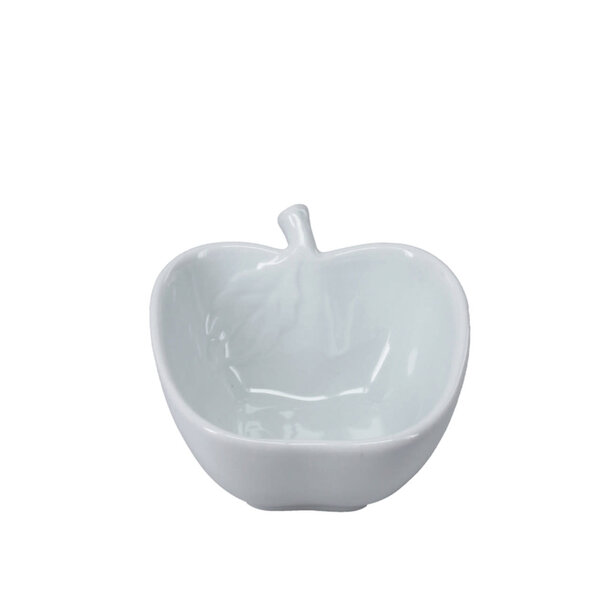 Bol à collation en forme de pomme blanc en porcelaine, 200 ml de BIA