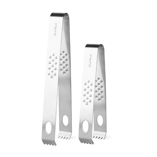 Final Touch Stainless Steel Tongs, Set of 2