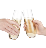 Final Touch Final Touch 'Bubbles' Champagne Stemless Glasses 300ml, Set of 4