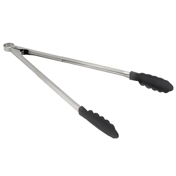 Cuisipro 9.5 Inch Silicone Locking Tongs, Black : Target