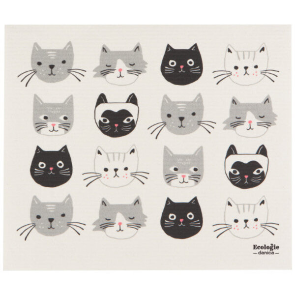 Tapis de séchage suédois "Chats Meow XL" de Danica Ecologie