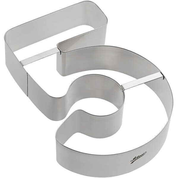 Ateco Large Number 5 Cake Cutter, 11" x 7.5"