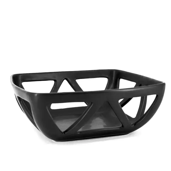 BIA Square Stoneware Bowl, 25 cm, "Park West" Black