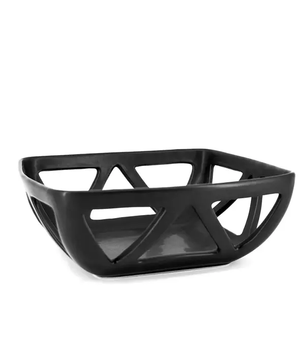 BIA Cordon Bleu BIA Square Stoneware Bowl, 25 cm, "Park West" Black