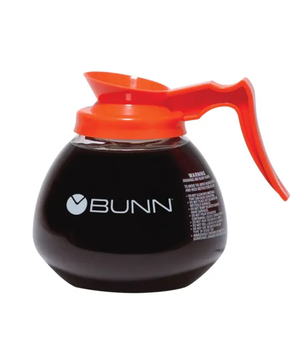Carafe en verre de 1,9 L avec poignée orange de Bunn