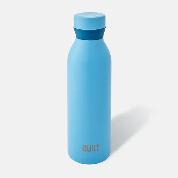 Bouteille d'eau bleue Cascade à double paroi 18oz de Built