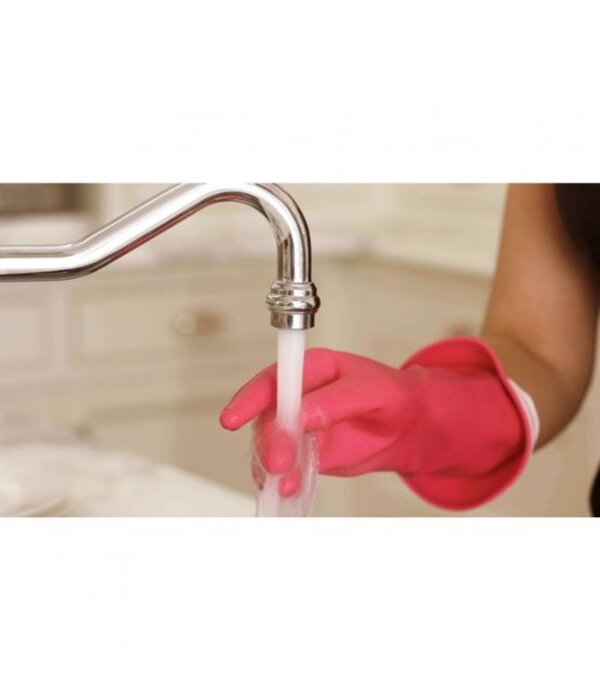Casabella Casabella Pink Waterblock Latex Gloves, Small