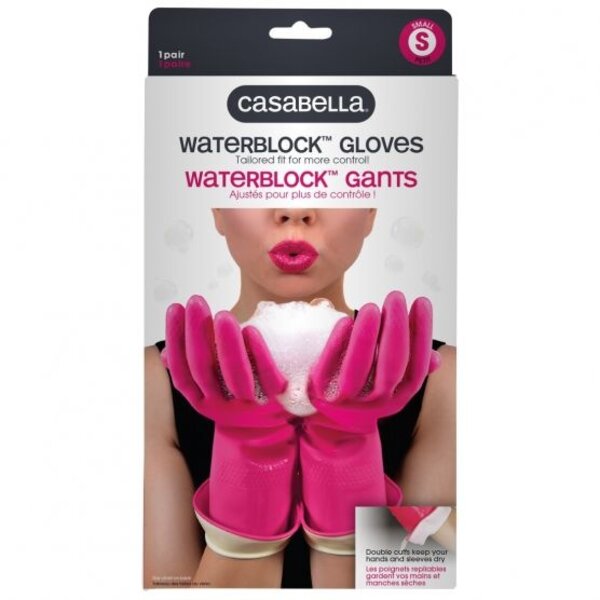 Gants en latex "Waterblock" rose, petit de Casabella