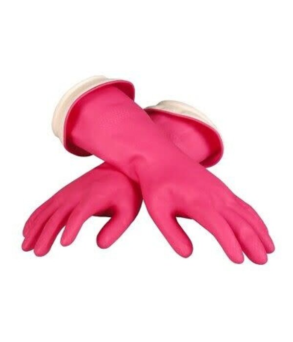 Casabella Casabella Pink Waterblock Latex Gloves, Large