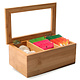 Boîte de rangement pour sachets de thé en bambou de Ch'a