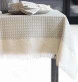 Harman Harman Bistro Series Waffle Fringe Table Cloth 60 X 90 Grey