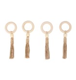 Harman Harman Tassel Napkin Ring Natural, Set of 4
