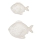 Harman Fish True Ocean White Stoneware Serving Bowl, 2 pieces