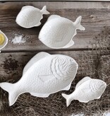 Harman Harman Fish True Ocean White Stoneware Serving Plate, 2 pieces