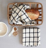 Harman Harman Checkered Kitchen towel, Black/Beige, set of 2