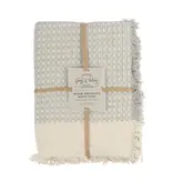 Harman Harman Bistro Series Waffle Fringe Table Cloth 60 X 90 Grey