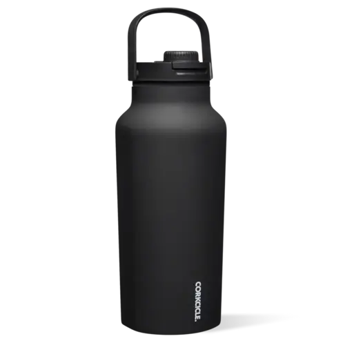 Corkcicle Bouteille d'eau isolante, noire, 64 oz de Corkcicle