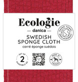 Danica Heirloom Carré éponge rouge carmine, ens/2 de Danica Ecologie