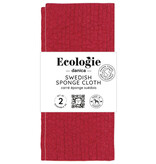 Danica Ecologie Red Carmine Swedish Dishcloths, Set of 2