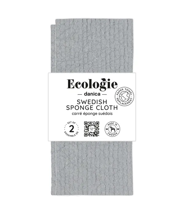 Danica Ecologie London Gray Swedish Dishcloths, Set of 2