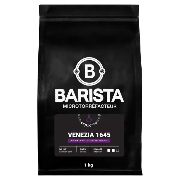 Café en grains Venezia 1645, 1kg de Barista