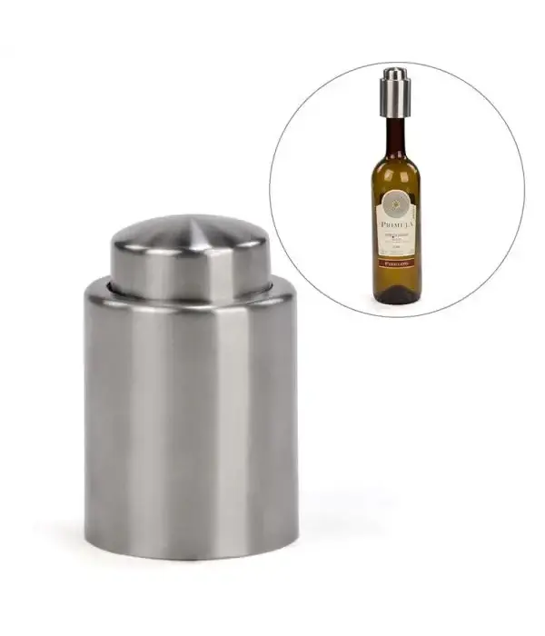 2-in-1 metal stopper for wine