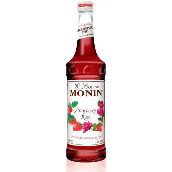 Monin 750ml Strawberry & Rose Syrup