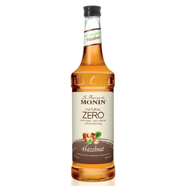 Monin 750ml Natural Zero Hazelnut Syrup