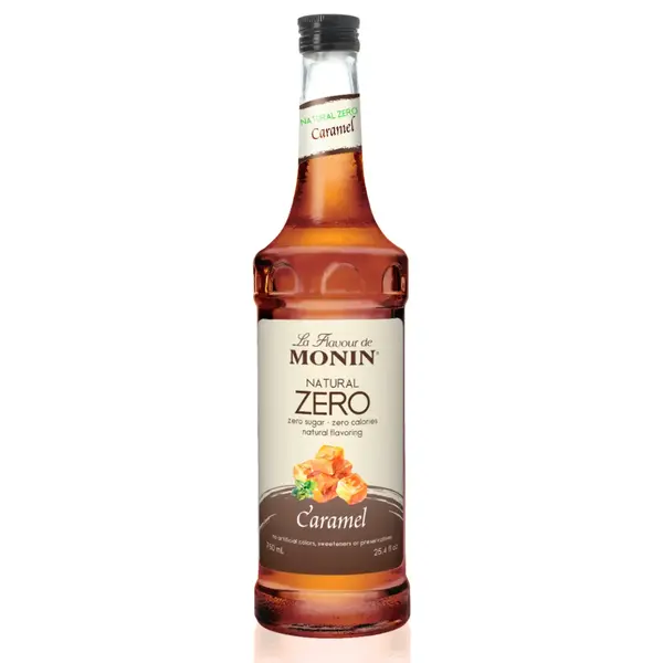 Monin 750ml Natural Zero Caramel Syrup
