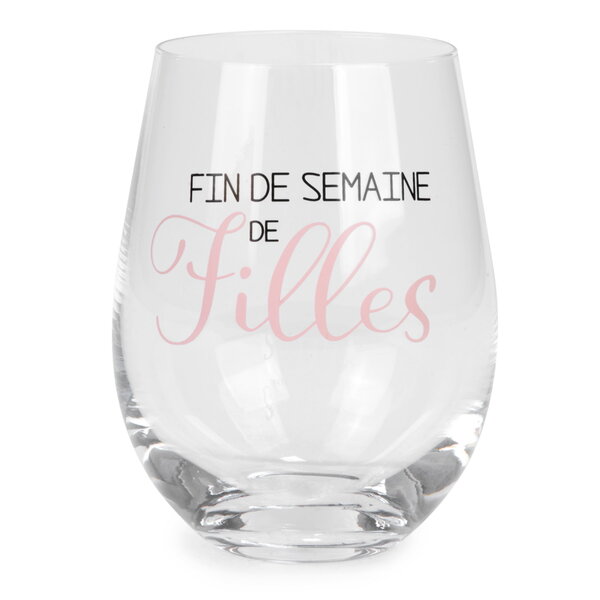 Stemless Wine Glass 'Fin de semaine de filles'