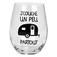 Stemless Wine glass 'J'couche un peu partout'