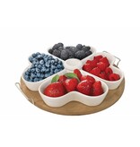 Round Serving Tray with Heart-Shaped Bowls
