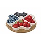 Round Serving Tray with Heart-Shaped Bowls