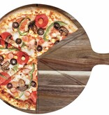 Planche à pizza ronde en bois d'acacia