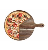 Planche à pizza ronde en bois d'acacia