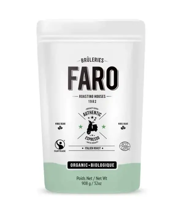 Faro Brûlerie Faro Organic Authentic Whole Beans Coffee 908g