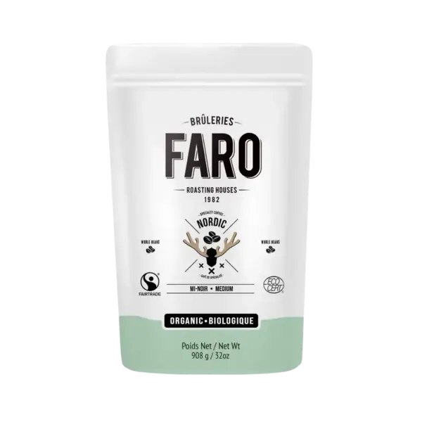 Brûlerie Faro Organic Nordic Blend Whole Bean Coffee 908g