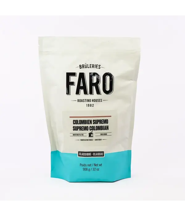 Faro Café moulu "Supremo Colombien" 908g de la Brûlerie Faro