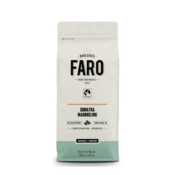 Brûlerie Faro Sumatra Mandheling Whole Bean Coffee 300g