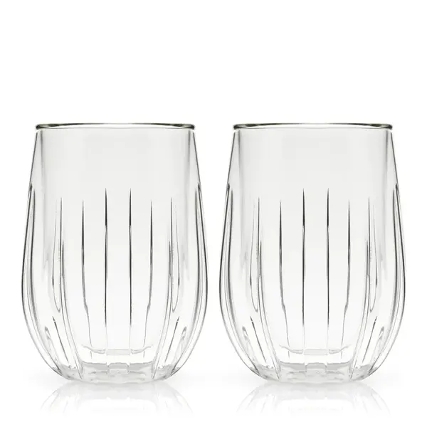 Viski Double-Wall Wine Glasses 284ml, Set of 2