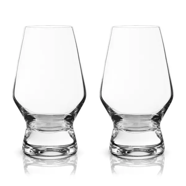Viski Crystal Footed Scotch Glasses 236ml, Set of 2