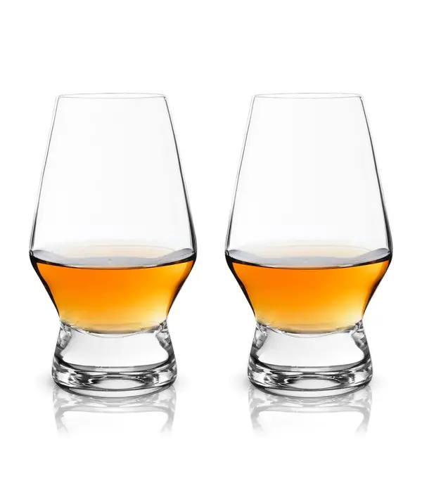 Viski Viski Crystal Footed Scotch Glasses 236ml, Set of 2