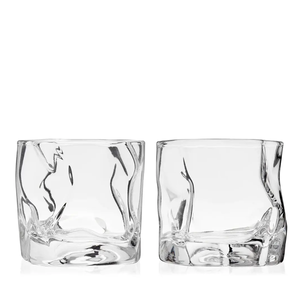 Verres à whisky "Froissé" 280ml, Ens/2 de Viski