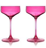Viski Viski Bay Pink Cocktail Glasses, Set of 2