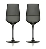 Viski Viski Smoke Gray Wine Glasses, Set of 2